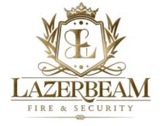 Lazerbeam Fire & Security  Logo